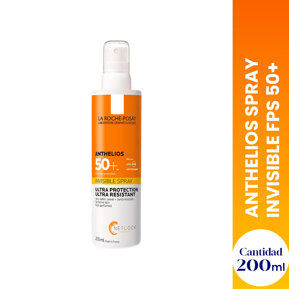 Protector Solar Corporal Anthelios Spray Invisible FPS 50+ 200ml - LA ROCHE POSAY