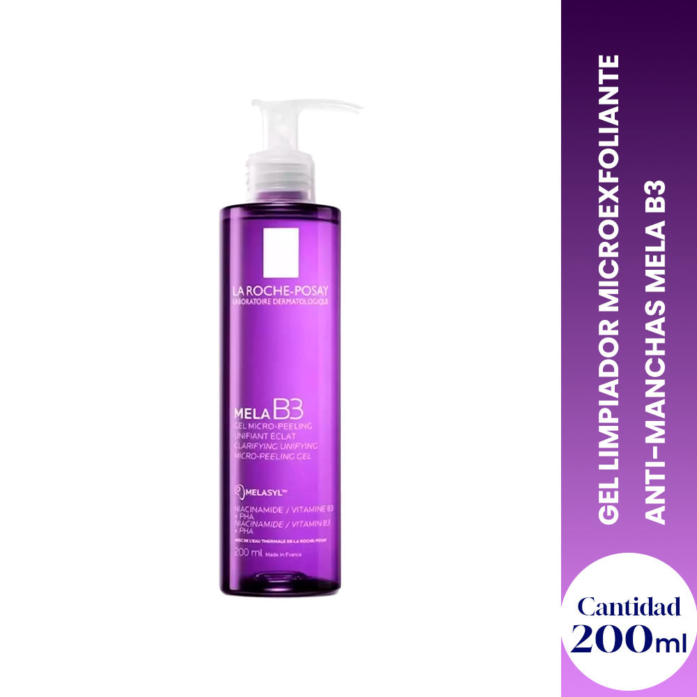 Gel Limpiador Microexfoliante Anti-manchas Mela B3 200ml - LA ROCHE-POSAY