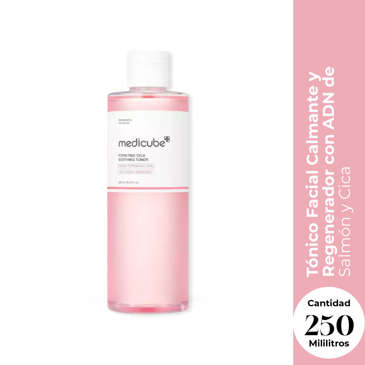 MEDICUBE PDRN Pink Cica Soothing Toner 250ml – Tónico Facial