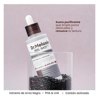 PEEL SHOT EXFOLIATING BLACK RICE AMPOULE 80ML - DR. MELAXIN