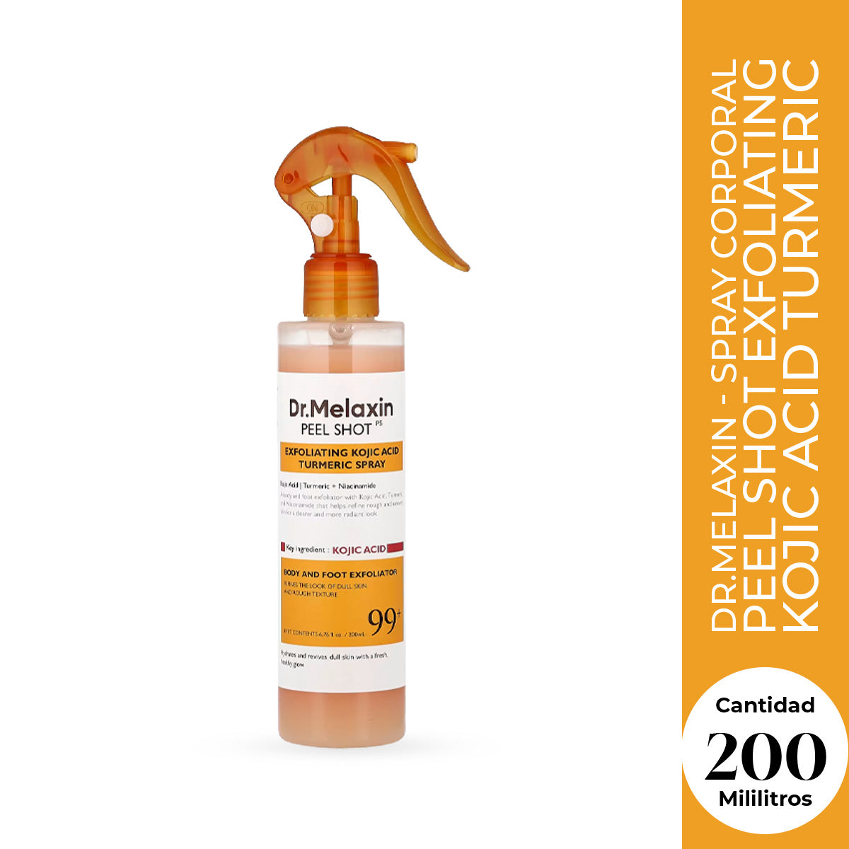 Dr.Melaxin - Spray Corporal Peel Shot Exfoliating Kojic Acid Turmeric