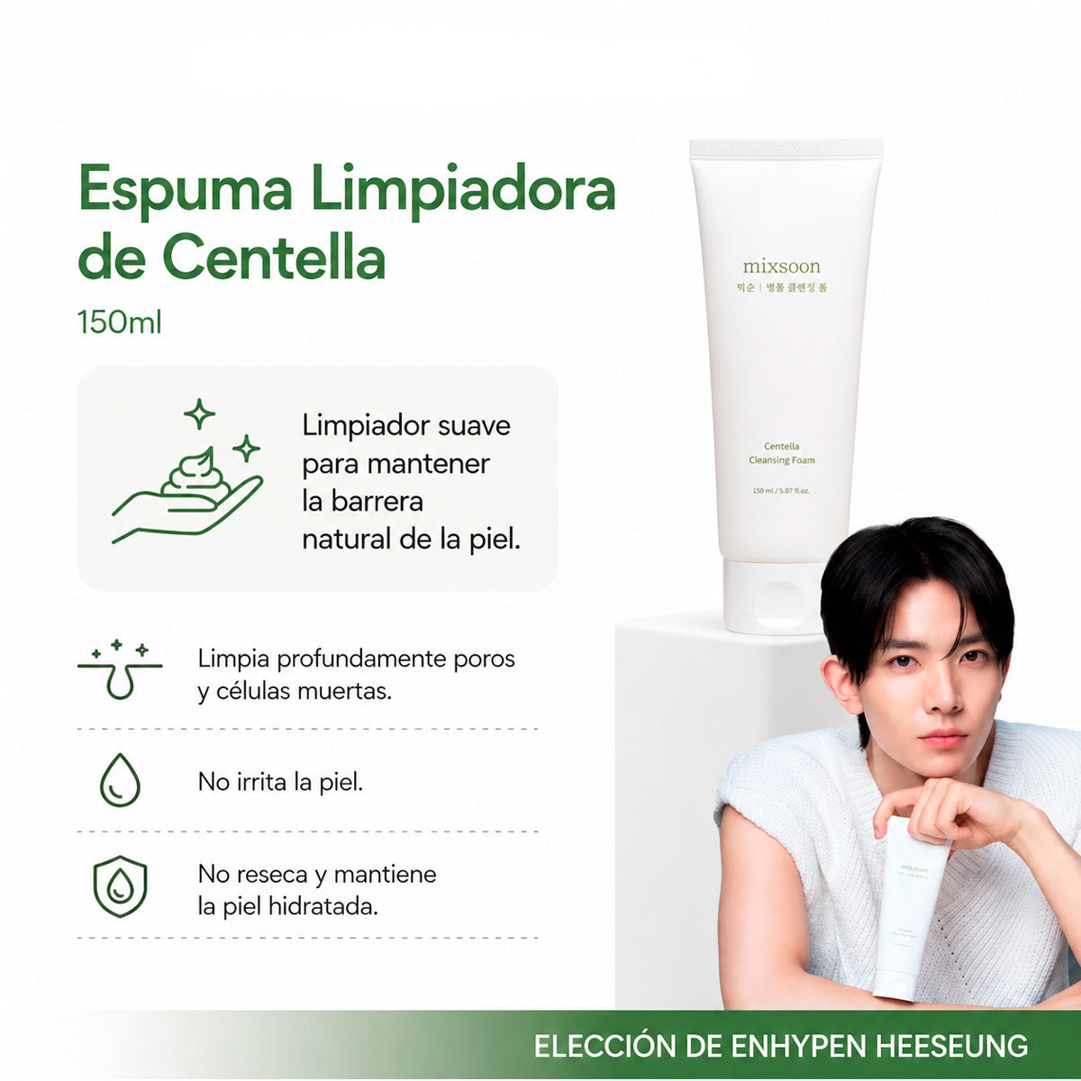 MIXSOON Centella Cleansing Foam 150ml