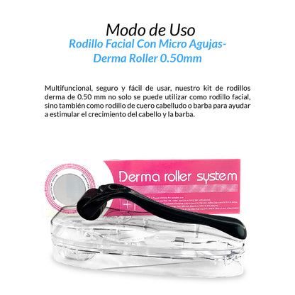 Derma Roller 0.50mm - 540 Agujas De Titanio