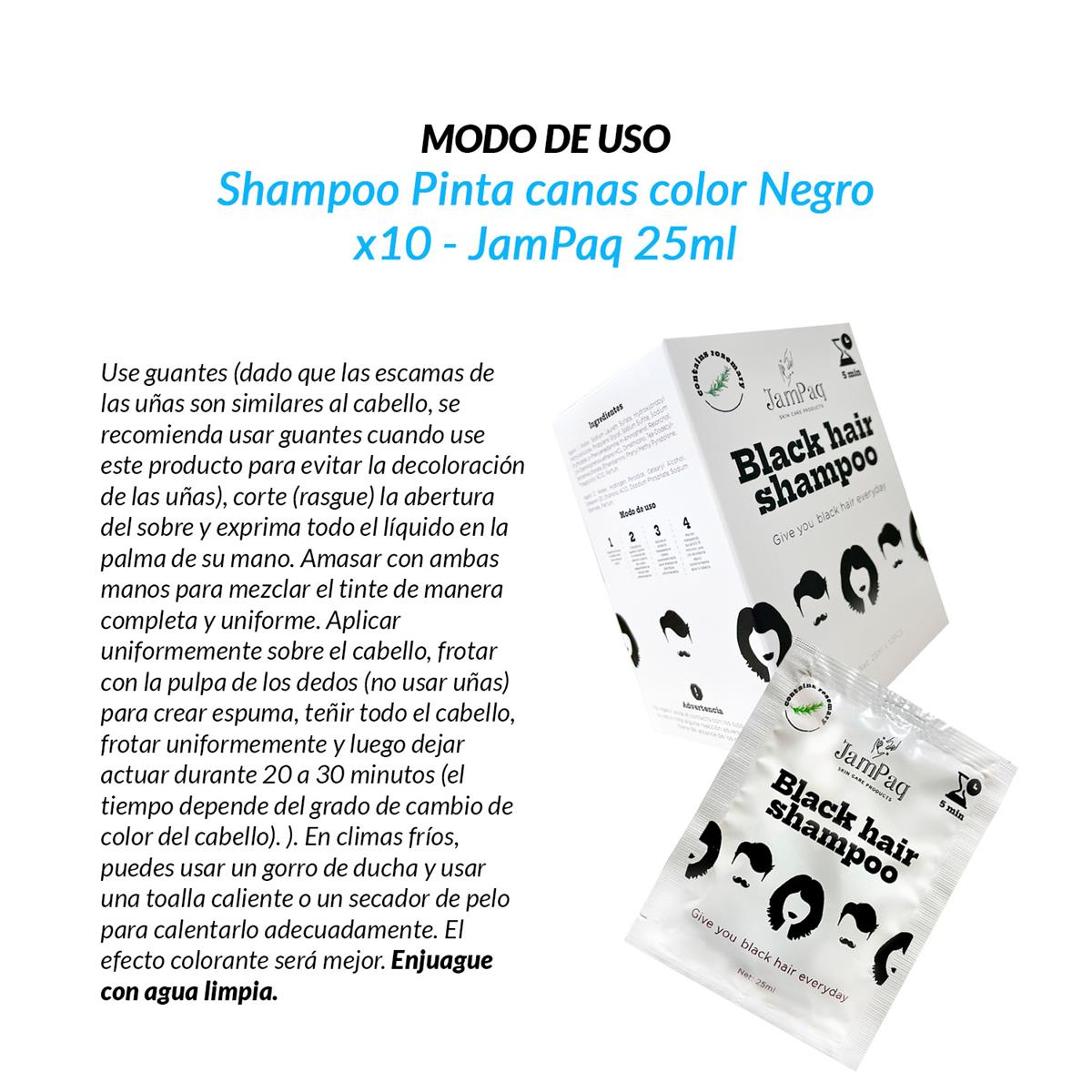 Shampoo Pinta Canas Color Castaño x10 - JamPaq 25ml