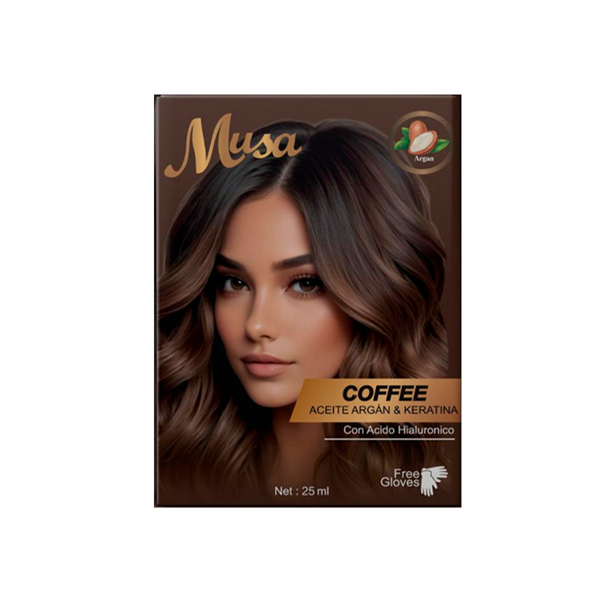 Shampoo Tinte Cafe 1B 25mlx10 en Sachets - Musa