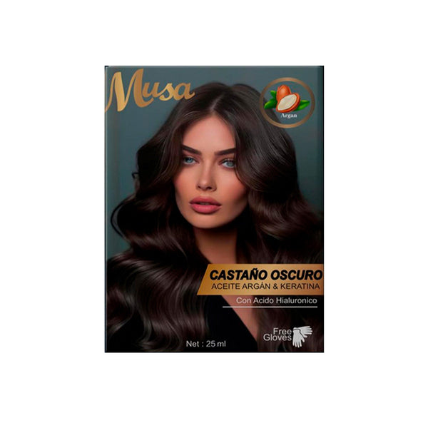Shampoo Tinte Castaño Oscuro 2C 25mlx10 en Sachets - Musa
