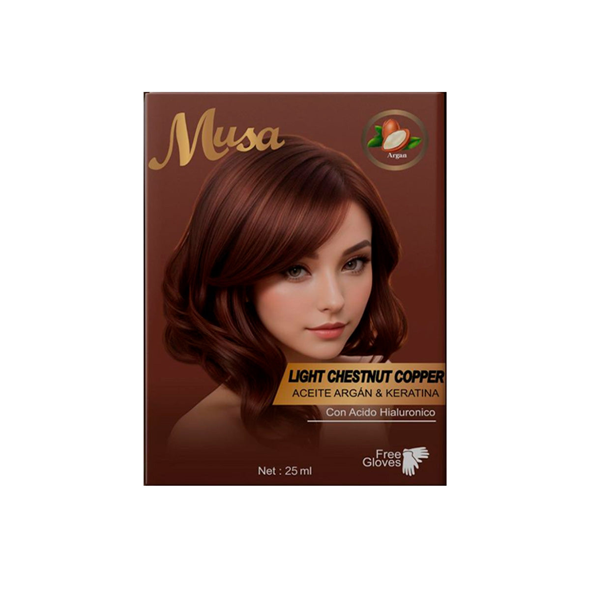 Shampoo Tinte Castaño Claro 5C 25mlx10 en Sachets - Musa