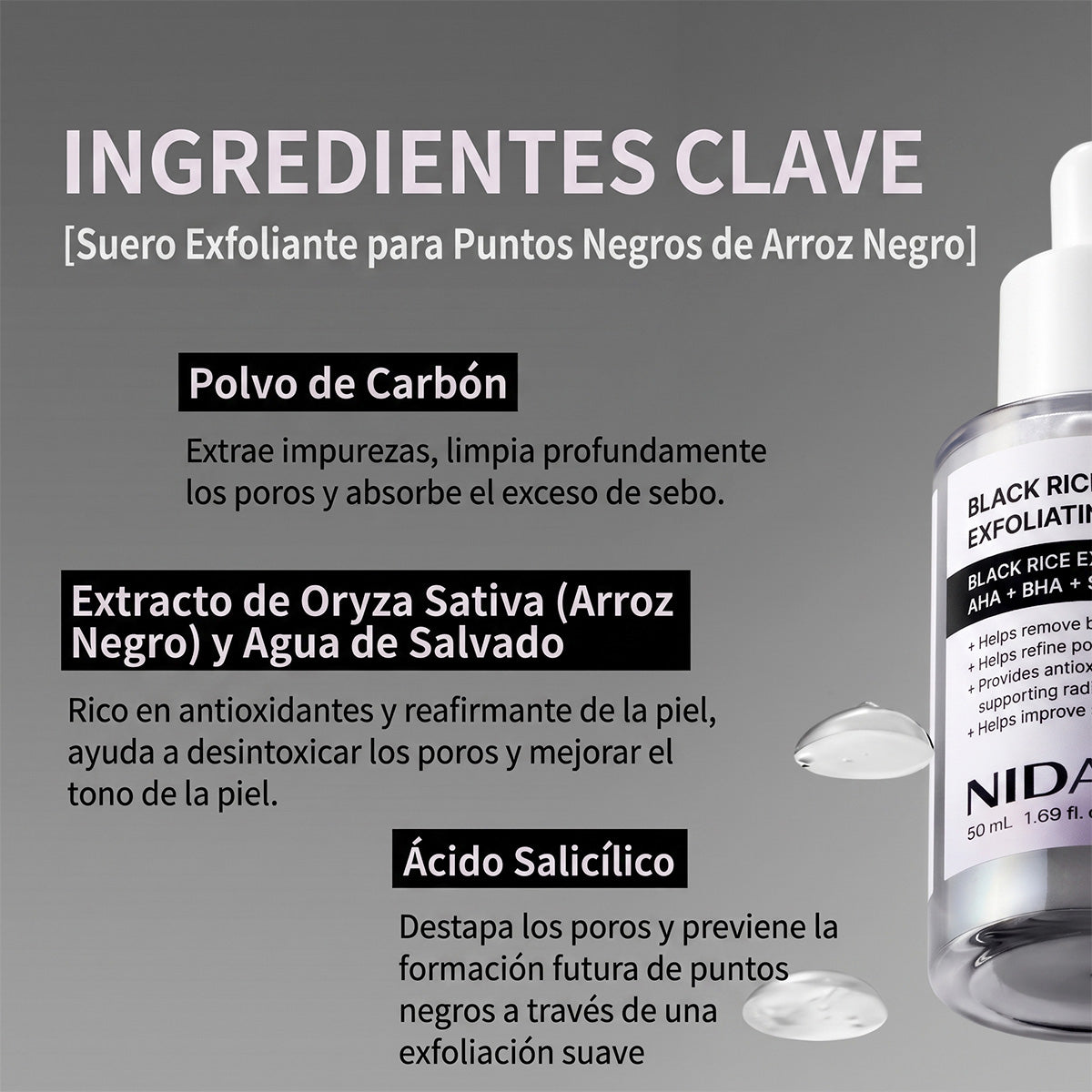 NIDA Black Rice Blackhead Exfoliating Serum