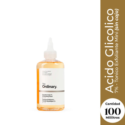 The Ordinary - Tónico Exfoliante – Glycolic Acid 7% Exfoliating Toner 100ml (Sin caja)