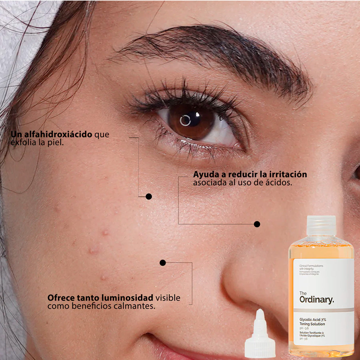 The Ordinary - Tónico Exfoliante – Glycolic Acid 7% Exfoliating Toner 100ml (Sin caja)