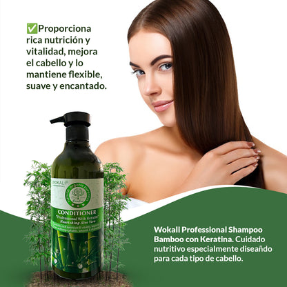 FRUIT OF THE WOKALI – REPARACIÓN Y NUTRICIÓN CAPILAR – ACONDICIONADOR DE BAMBÚ 550ML