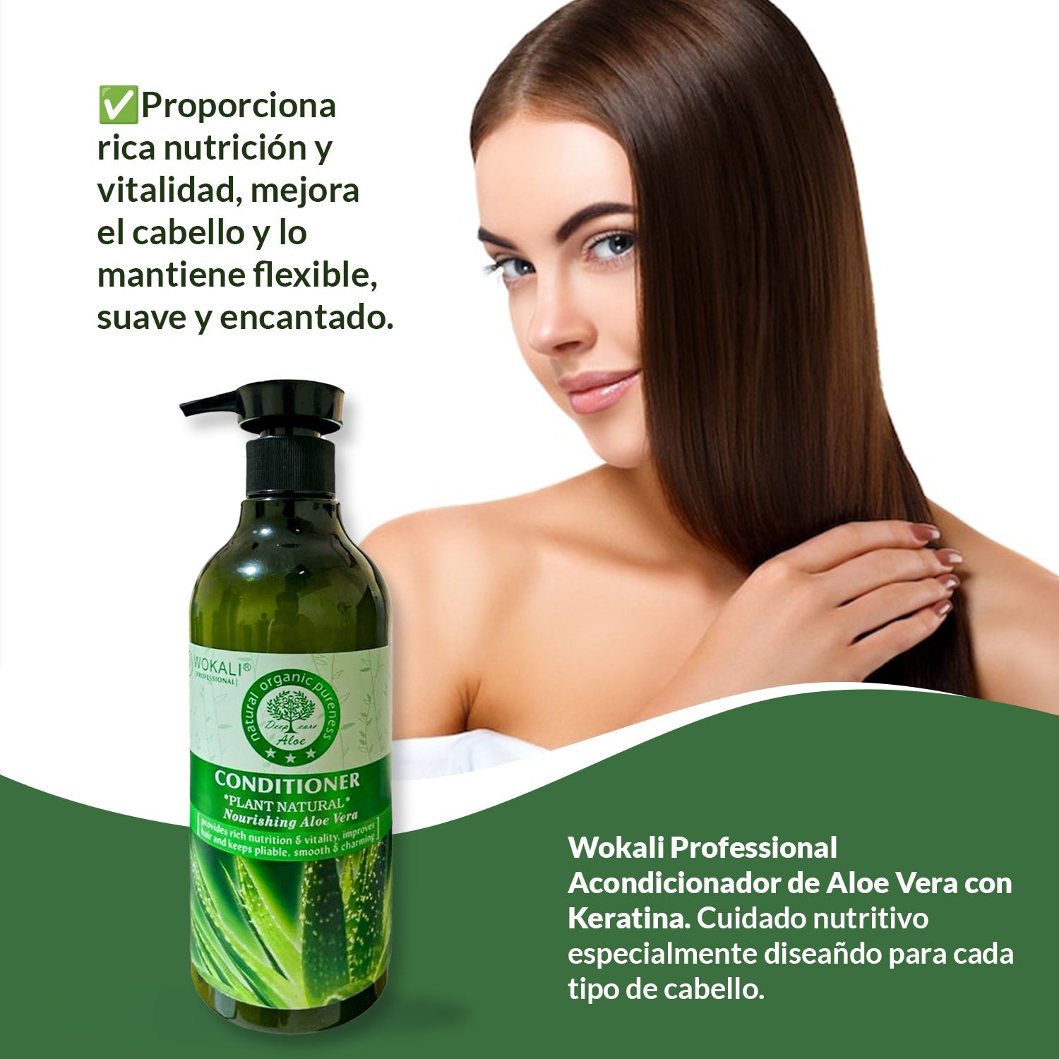 FRUIT OF THE WOKALI - HIDRATACIÓN Y REPARACIÓN CAPILAR - ACONDICIONADOR DE ALOE VERA 550ML