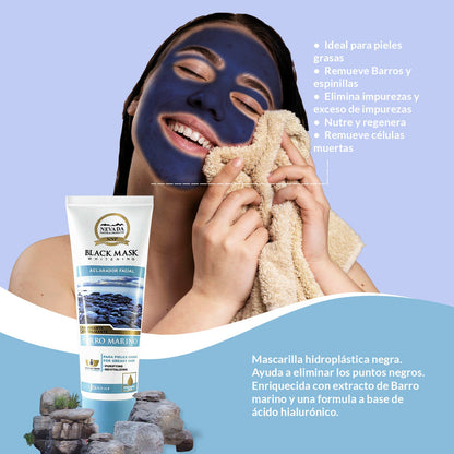 Mascarilla Negra Hidroplástica de Barro marino 120gr - Nevada