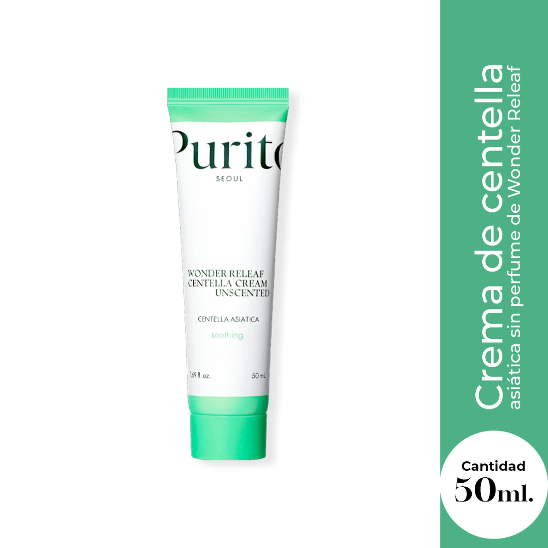 Wonder Releaf Centella Cream Unscented  50ml - PURITO