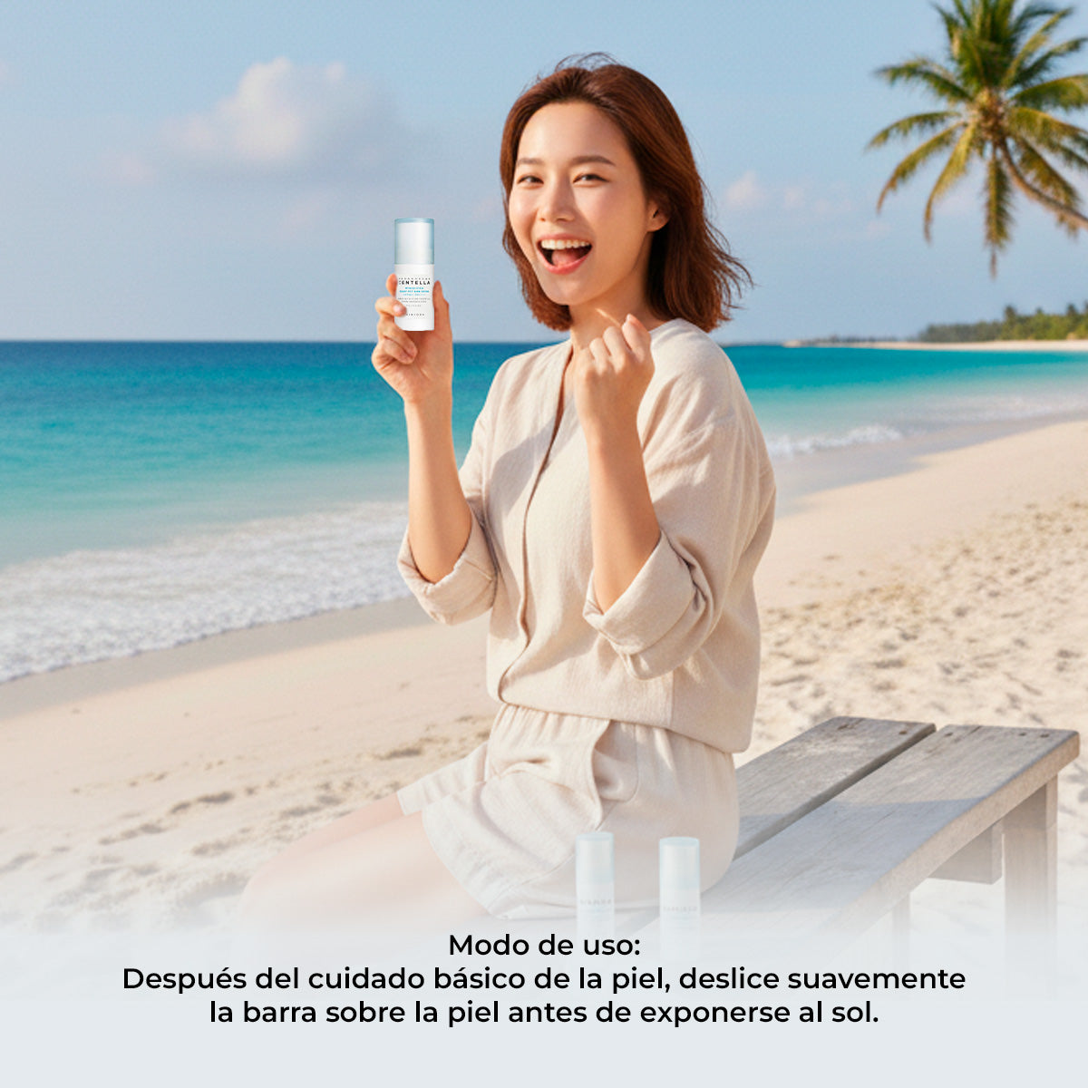 Mini Barra Madagascar Centella Hyalu-Cica Silky-Fit Sun Stick 7g  - Skin1004