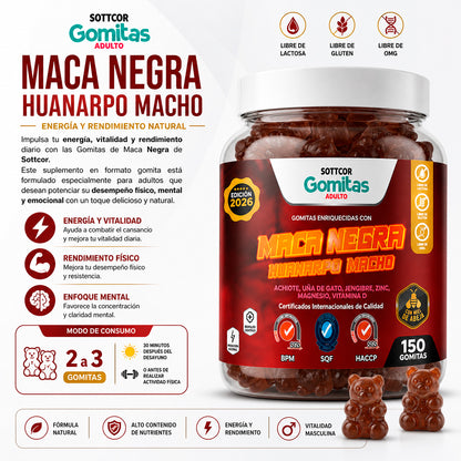 Gomitas con Maca Negra ADULTO - SOTTCOR