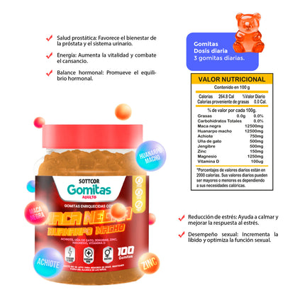 Gomitas con Maca Negra ADULTO - SOTTCOR