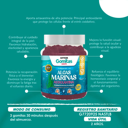 Gomitas de Algas Marinas - Astaxantina - SOTTCOR