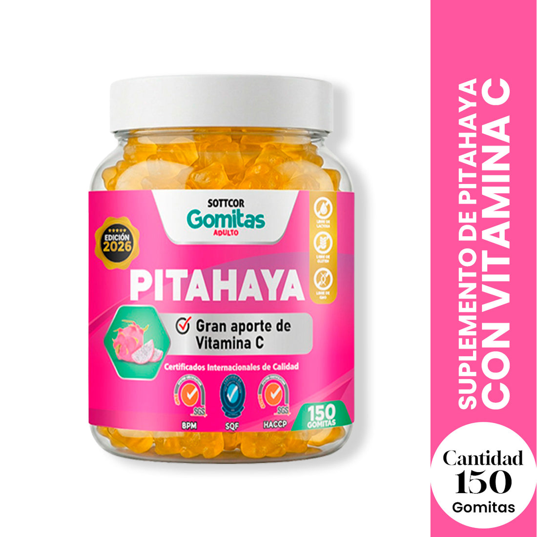 Gomitas para Adultos PITAHAYA 150 Gomitas - Sottcor
