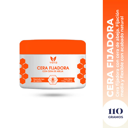 Vena Cera Fijadora con Cera de Abeja 110g | Fijación Flexible