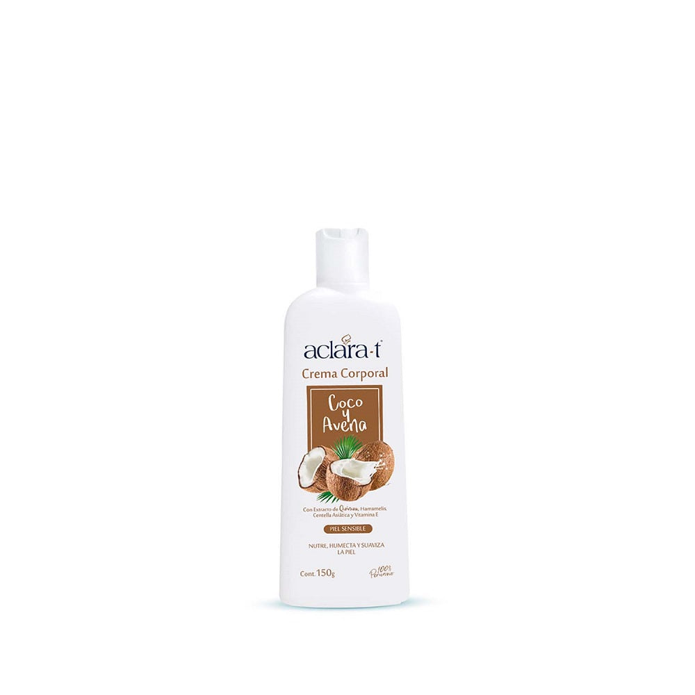 Aclara-T Crema Corporal Hidratante – Coco &amp; Avena 150g