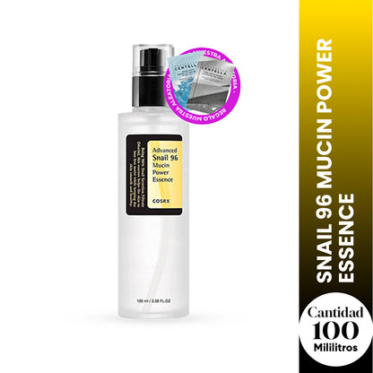 🐌 COSRX Esencia Facial Hidratante Reparadora – Snail 96 Mucin Power Essence 100ml + Regalo