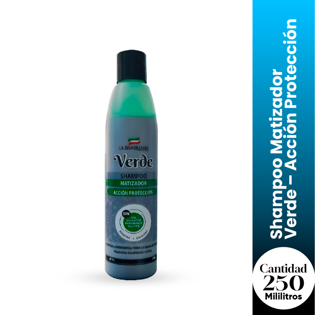 La Brasiliana Shampoo Matizador Verde – Acción Protección 250g