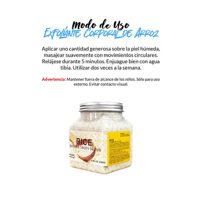 FRUIT OF THE WOKALI – EXFOLIACIÓN CORPORAL – EXFOLIANTE CORPORAL DE ARROZ – 500ML