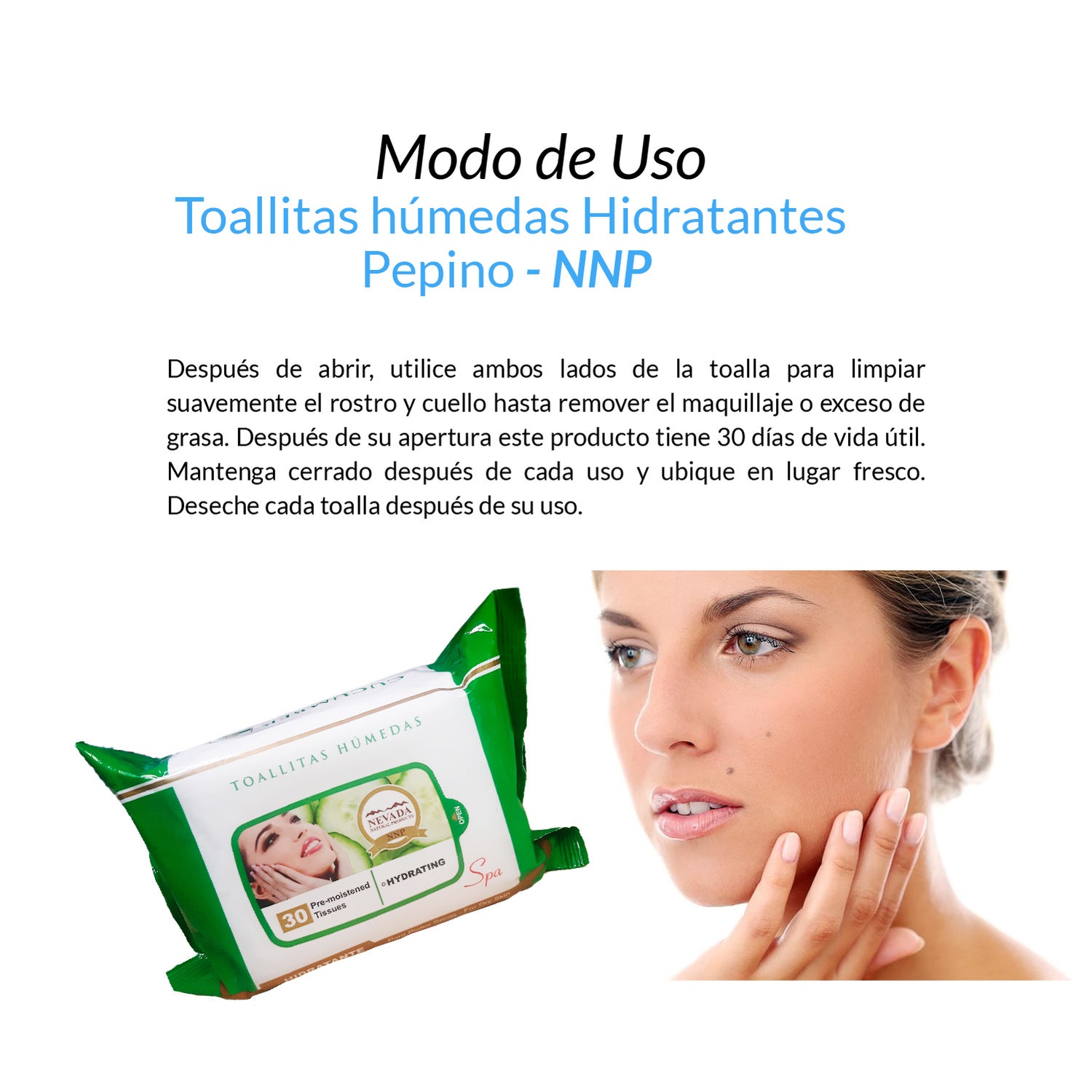 Toallitas húmedas Hidratantes Pepino - NNP