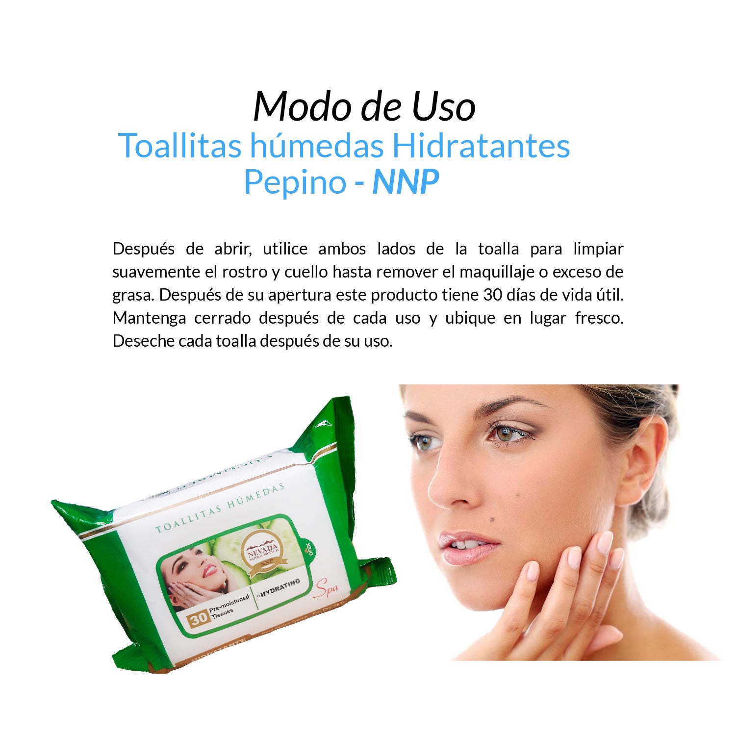 Toallitas húmedas Hidratantes Pepino - NNP