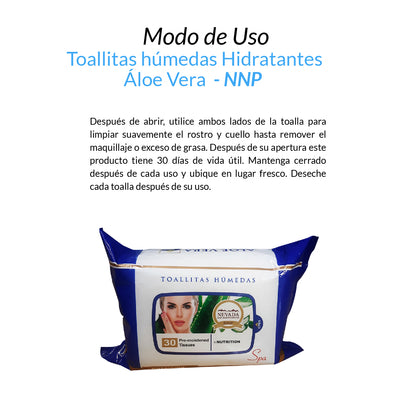 Toallitas húmedas Hidratantes Áloe Vera - NNP