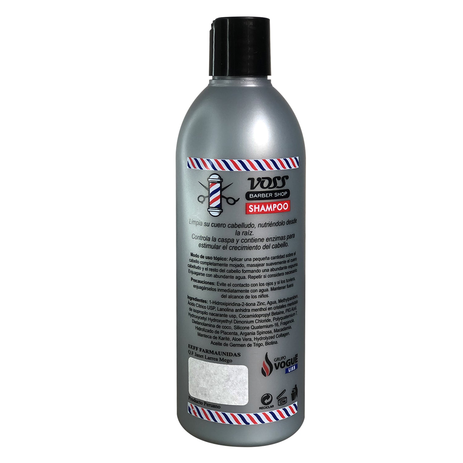 Voss For Men - Shampoo 3 en 1 Masculino – Anticaspa y Caída – Voss For Men 500ml