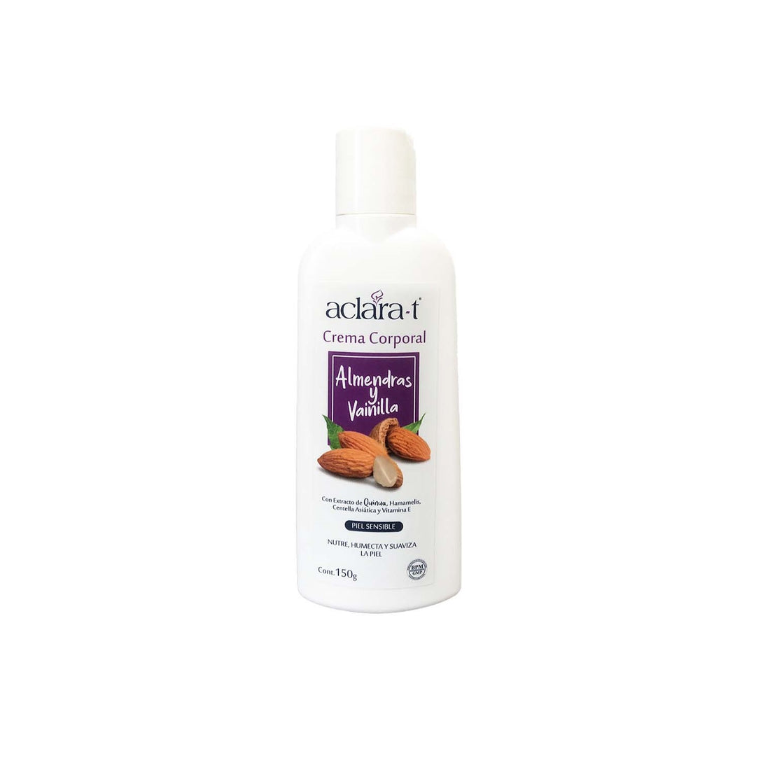Aclara-T Crema Corporal Hidratante  – Almendras &amp; Vainilla 150g